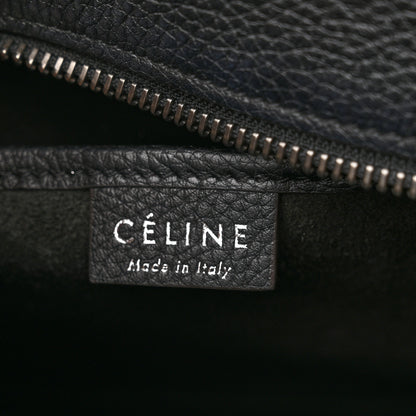 Celine Drummed Calfskin Nano Luggage Black 6 of 10