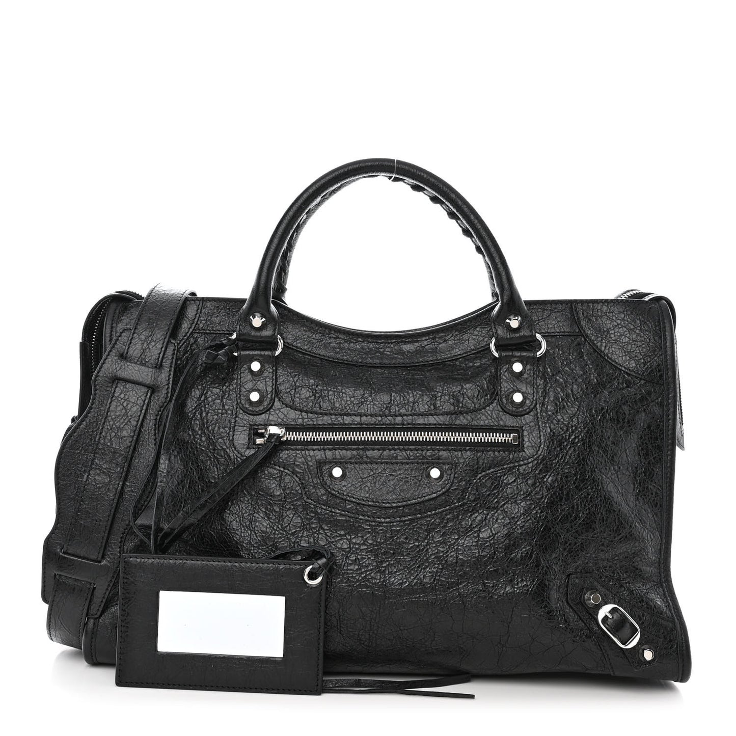 Agneau Classic Silver Hardware City Black