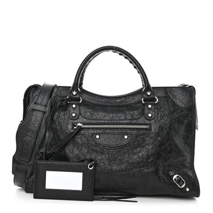 Balenciaga Agneau Classic Silver Hardware City Black 1 of 10