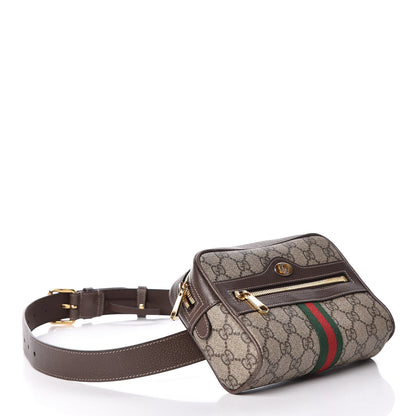 Gucci GG Supreme Monogram Web Small Ophidia Belt Bag 85 34 Dark Brown 4 of 9