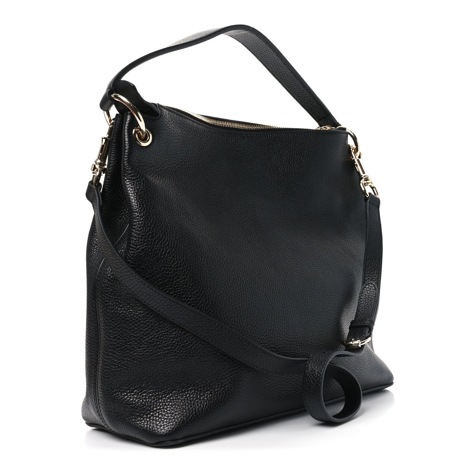Gucci Pebbled Calfskin Large Soho Hobo Black 3 of 10