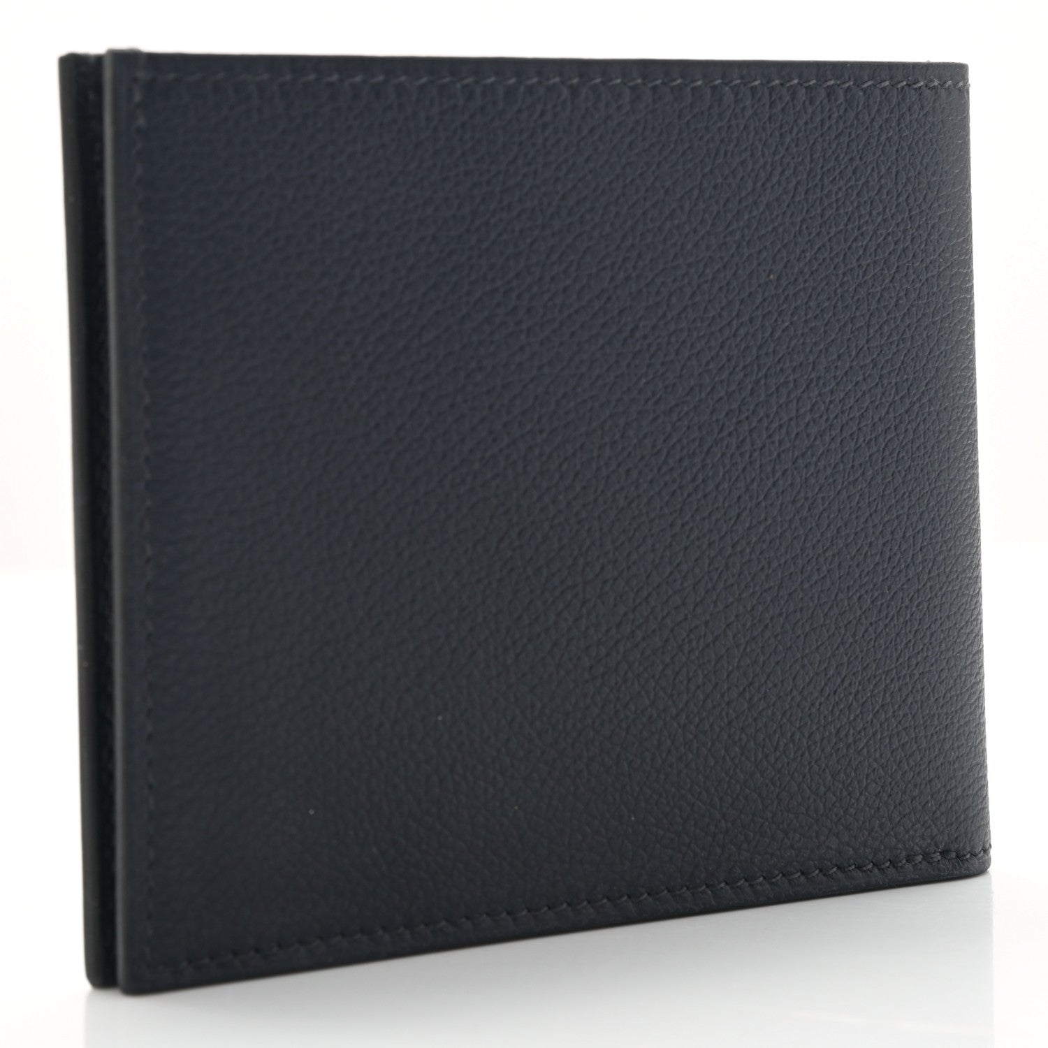 Hermes Evercolor Citizen Twill Compact Wallet Bleu Nuit Vert Moyen Bleu Saphir 3 of 8