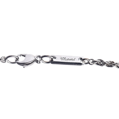 Chopard 18K White Gold Diamond Happy Diamonds Icons Oval Pendant Necklace 5 of 5