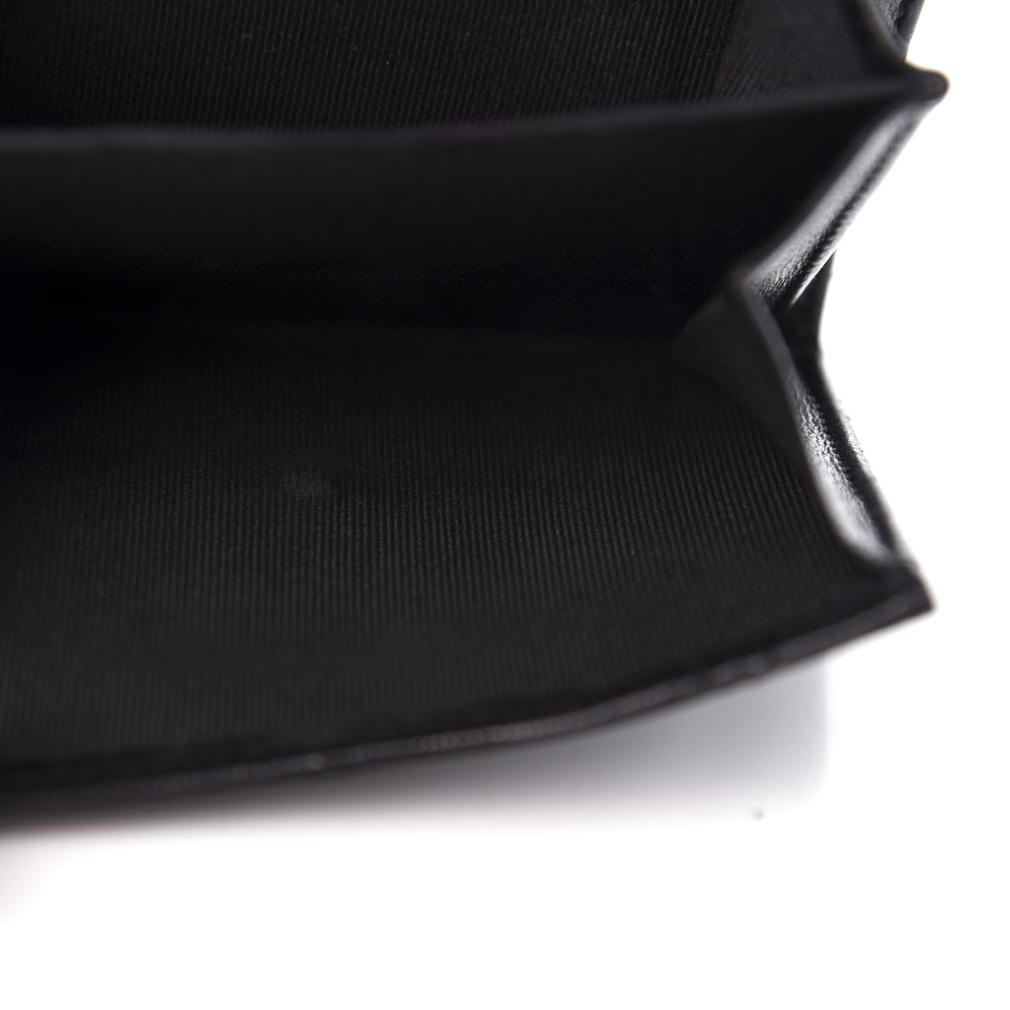 Lambskin Quilted Double Sided Wallet Black