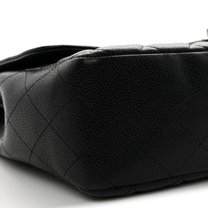 Chanel Caviar Quilted Jumbo Single Flap Black 9 of 12