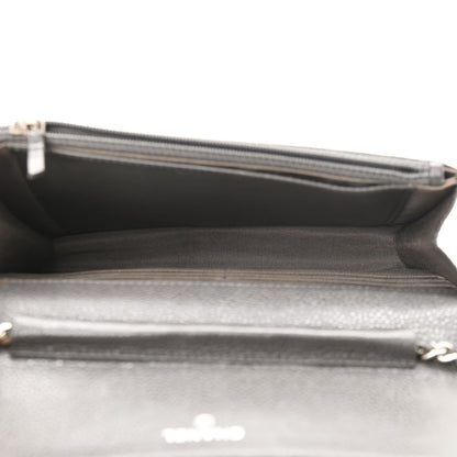 Chanel Caviar Quilted Wallet On Chain WOC Dark Grey 5 of 11