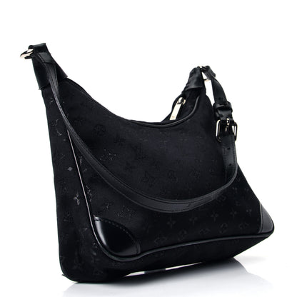 Louis Vuitton Satin Monogram Little Boulogne Black 2 of 4