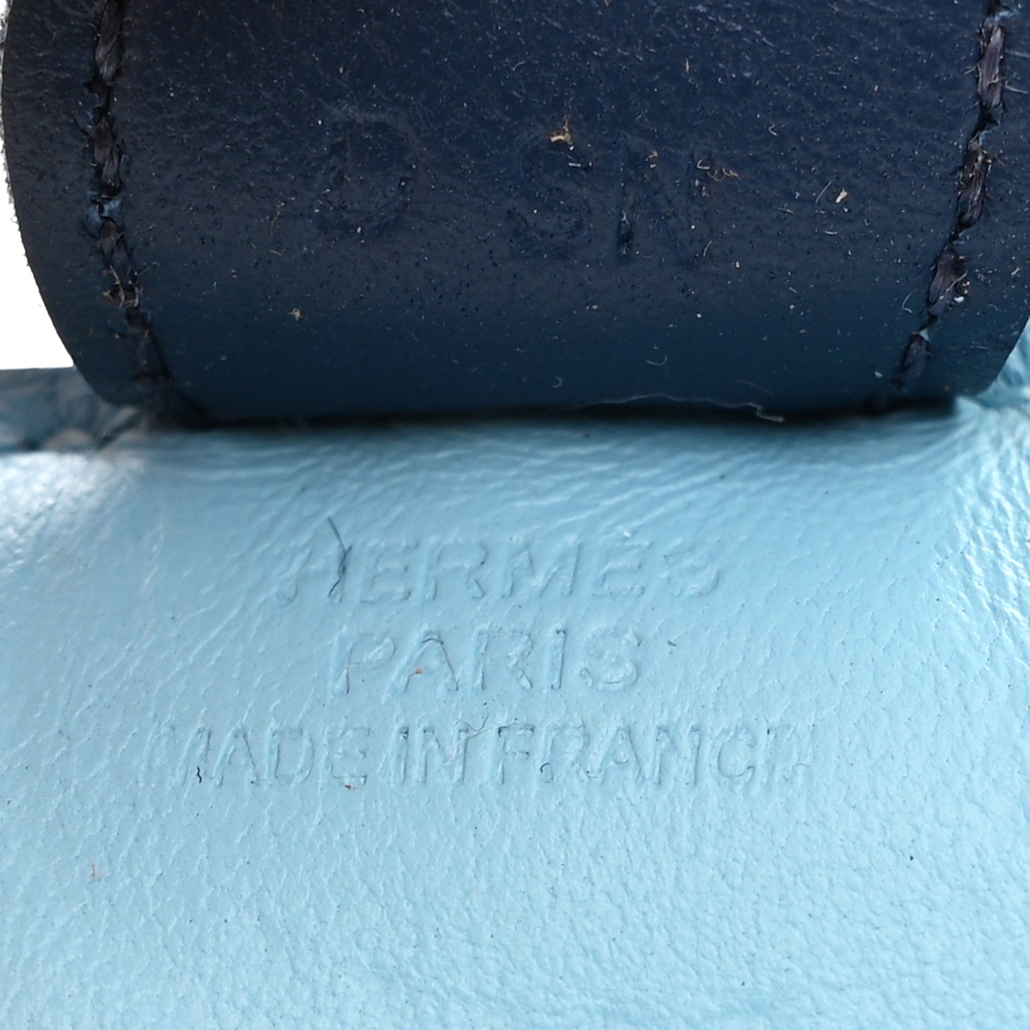 Hermes Milo Lambskin Grigri Rodeo Horse Bag Charm Celeste Bleu De Malte Kraft 3 of 4