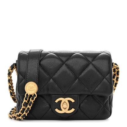 Chanel Caviar Quilted Mini Twist Your Buttons Flap Black 1 of 11