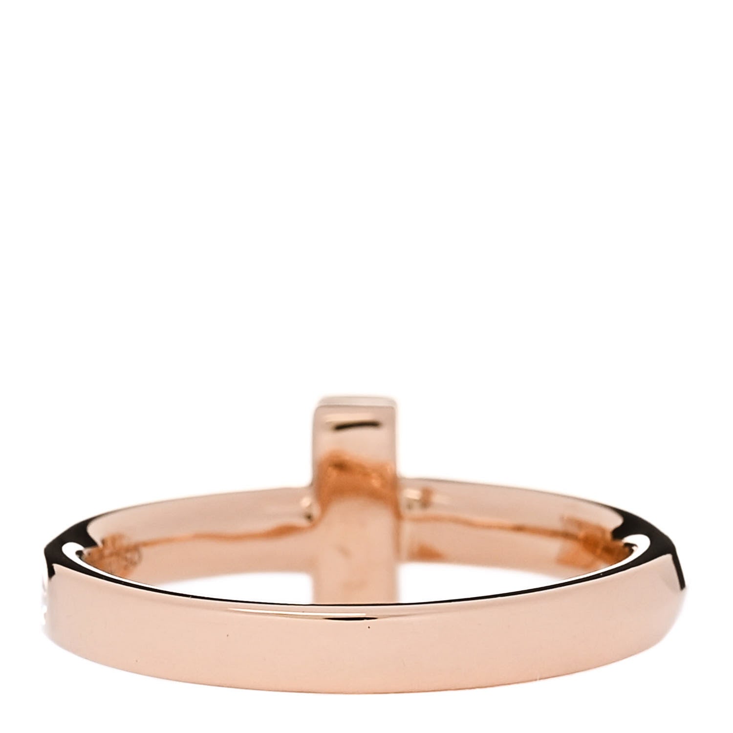 Tiffany 18K Rose Gold Diamond 2.5mm T T1 Ring 49 5 3 of 4