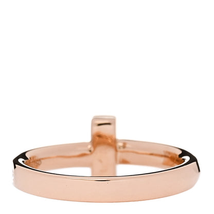 Tiffany 18K Rose Gold Diamond 2.5mm T T1 Ring 49 5 3 of 4