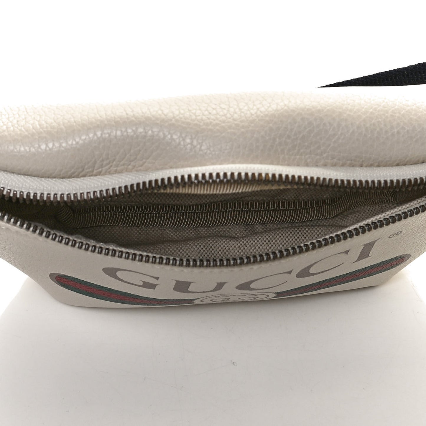 Grained Calfskin Small Logo Belt Bag White