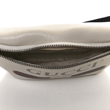 Gucci Grained Calfskin Small Logo Belt Bag White 4 of 10