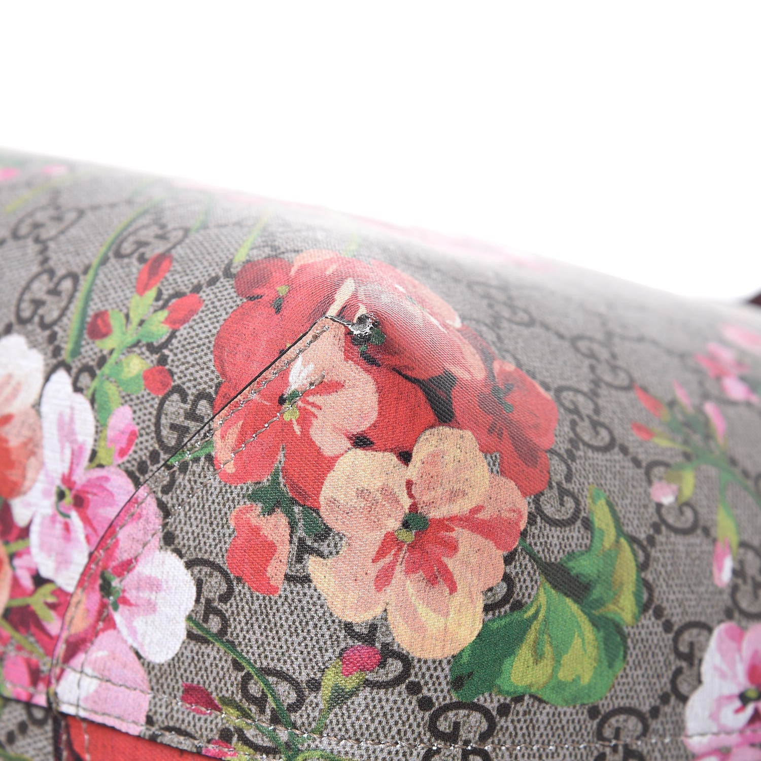 Gucci GG Supreme Monogram Blooms Large Reversible Tote Beige Multicolor Dry Rose 11 of 17