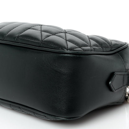 Gucci Calfskin Matelasse Aria Small GG Marmont Chain Shoulder Bag Black 10 of 10