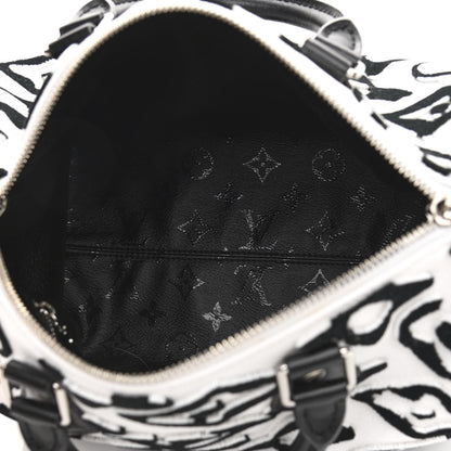 Louis Vuitton X UF Tufted Monogram Speedy Bandouliere 25 White Black 6 of 11