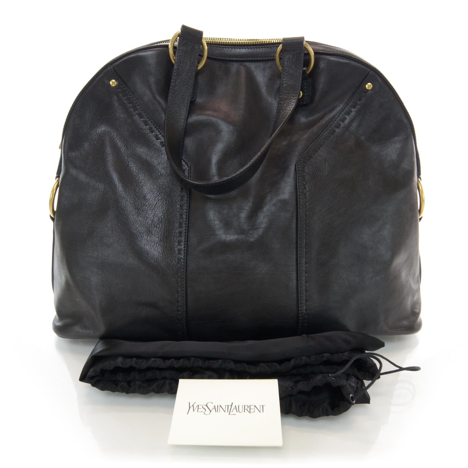 Saint Laurent Leather Oversized Muse Black 3 of 8