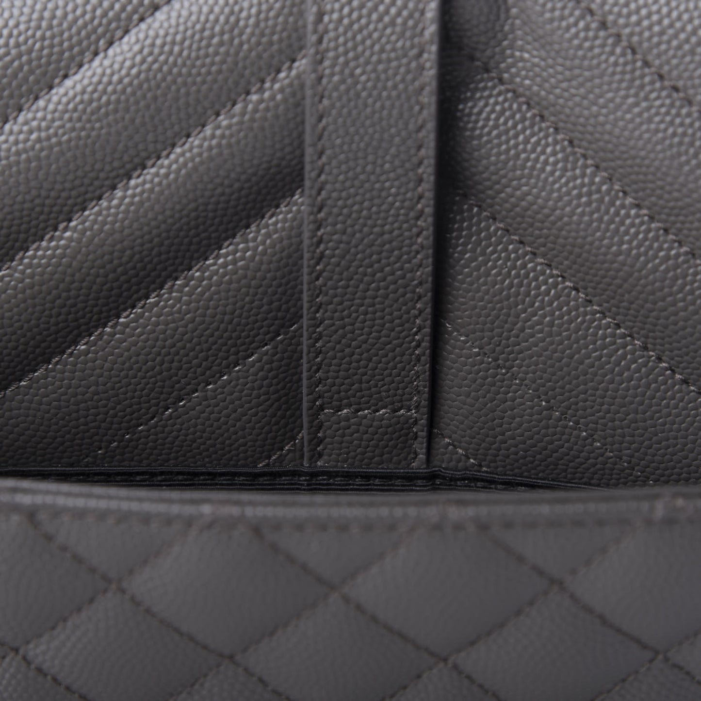 Grain De Poudre Large Tri-Quilt Monogram Satchel Fog