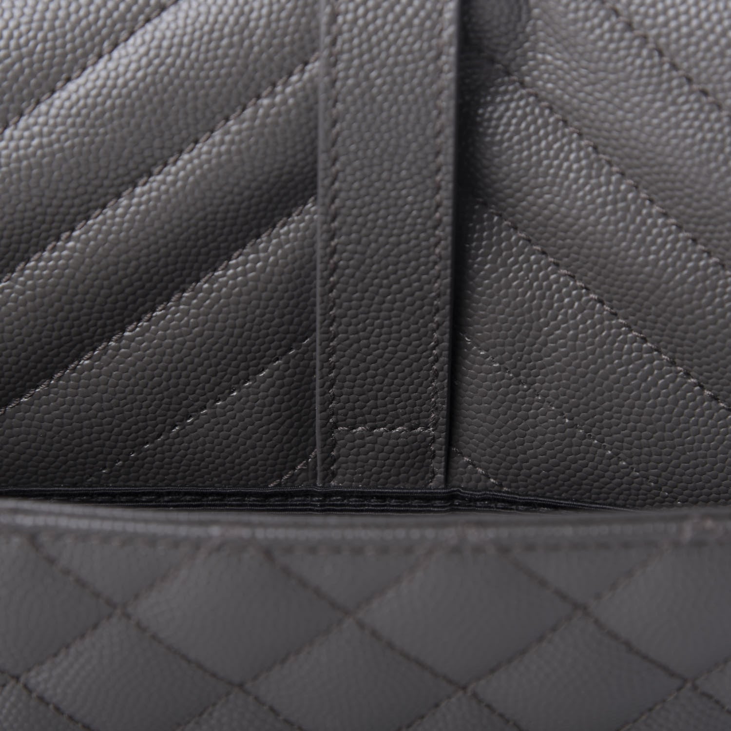 Saint Laurent Grain De Poudre Large Tri-Quilt Monogram Satchel Fog 9 of 9