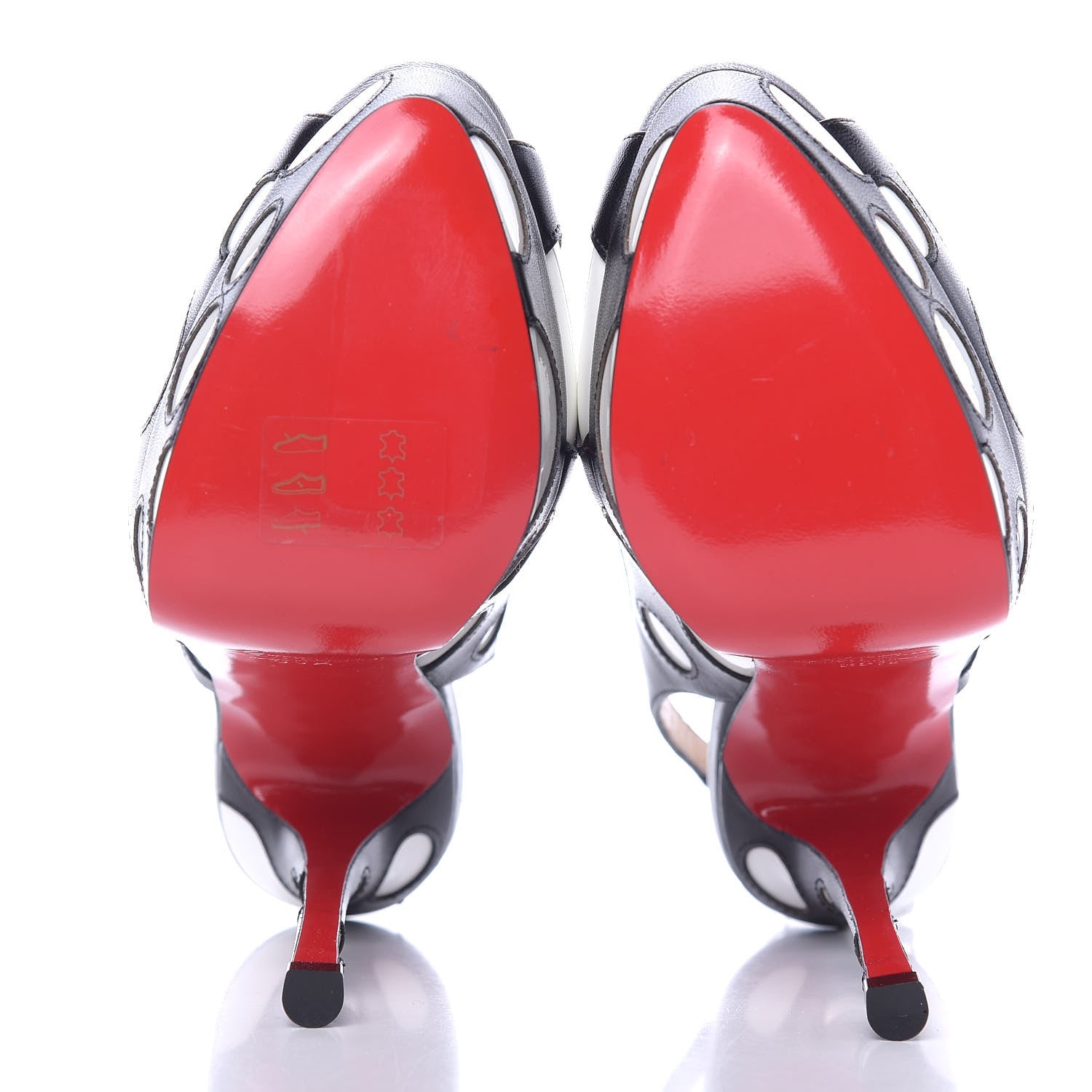 Christian Louboutin Shiny Nappa Patent Bubble Up 150 Pumps 35.5 Black White 6 of 9