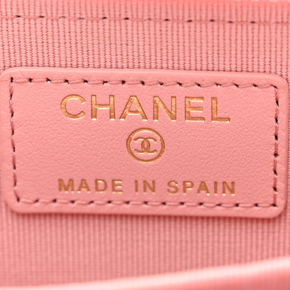 Chanel Caviar Quilted Zip Coin Purse Pink 6 of 10