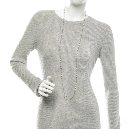 David Yurman Sterling Silver Pearl 7.5mm Quatrefoil Long Chain Necklace 2 of 6