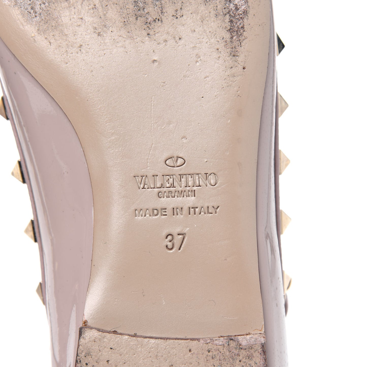 Patent Rockstud Cage Ballerina Flats 37 Poudre