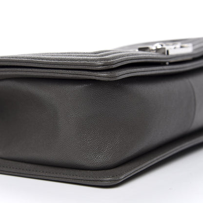 Chanel Caviar Quilted Medium Boy Flap Grey 6 of 10