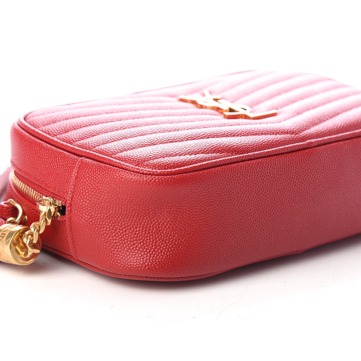 Grain De Poudre Matelasse Monogram Mini Lou Camera Bag Eros Red