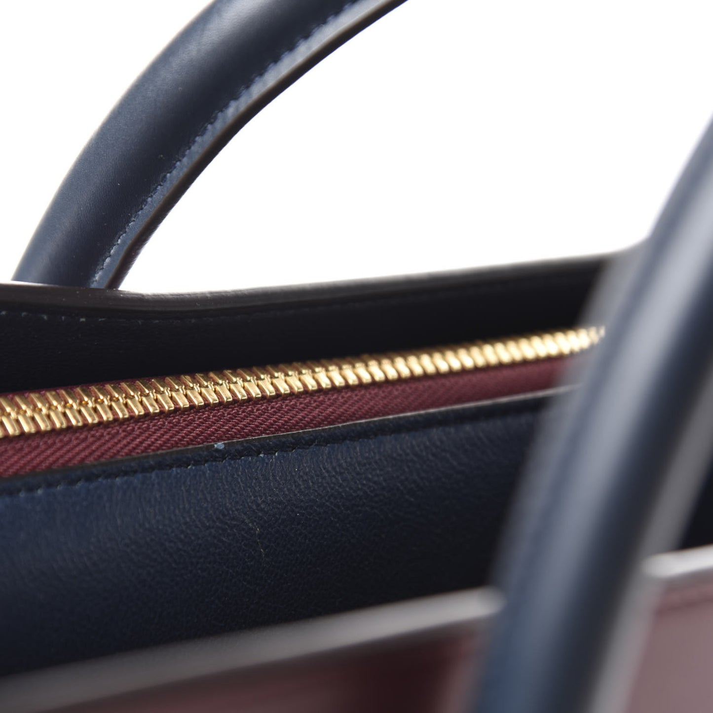 Calfskin Boxy Tote Burgundy