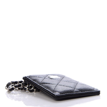 Chanel Caviar Quilted Card Holder On Chain Black 4 of 8