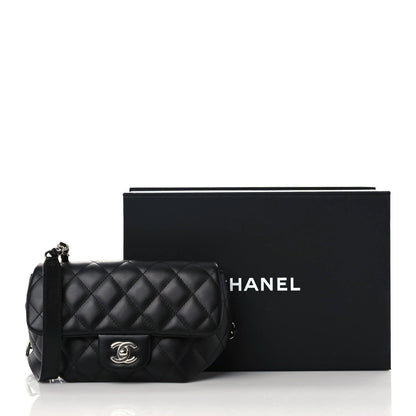 Chanel Calfskin Quilted CC Uniform Flap Belt Bag Black 12 of 12