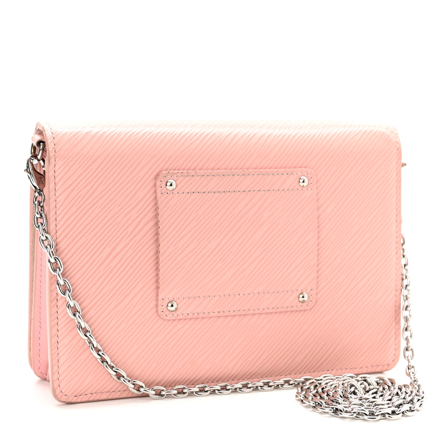 Epi Twist Belt Chain Wallet Rose Ballerine