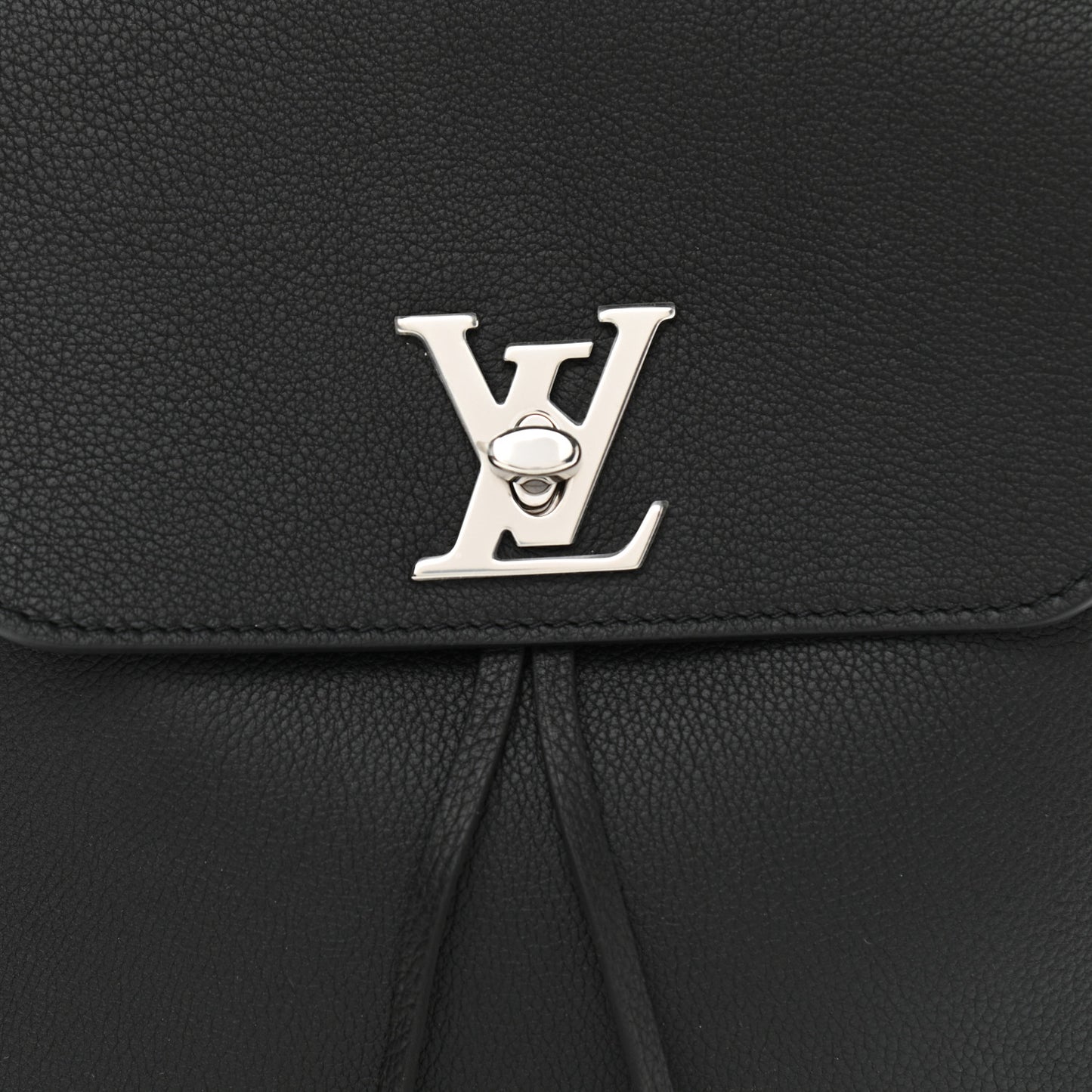 Calfskin Lockme Backpack Black