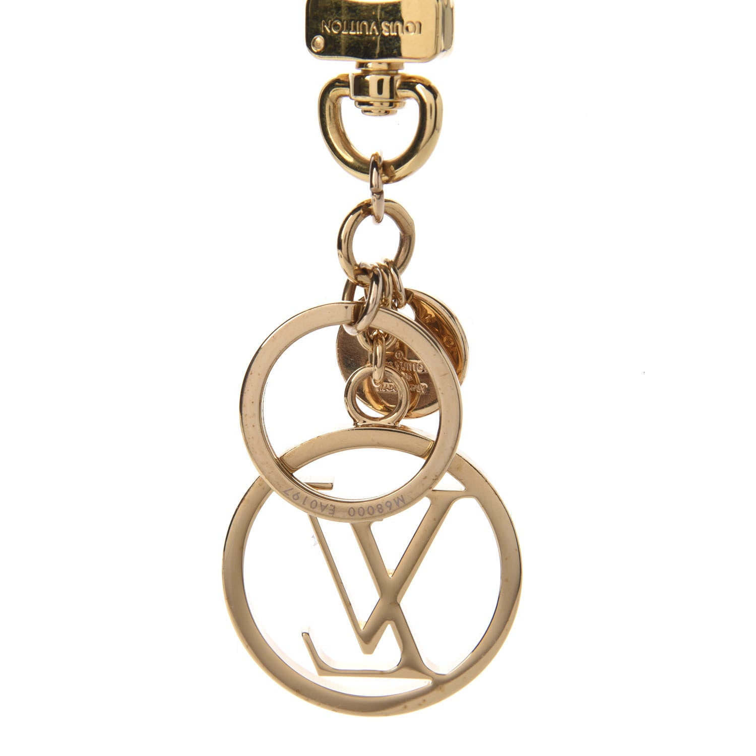 Louis Vuitton LV Circle Bag Charm Key Holder Gold 3 of 4