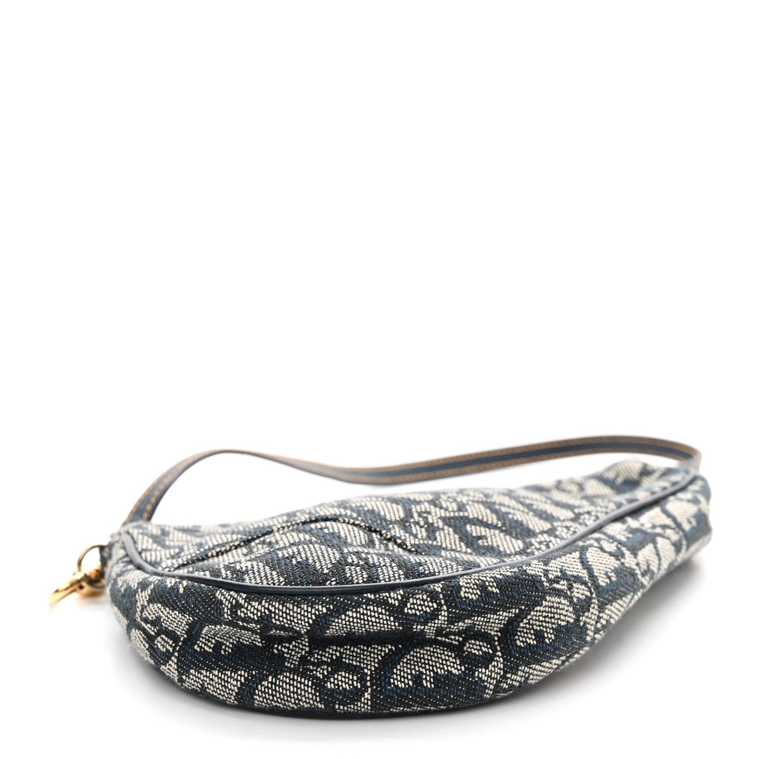 Christian Dior Monogram Mini Saddle Pochette Navy 4 of 11