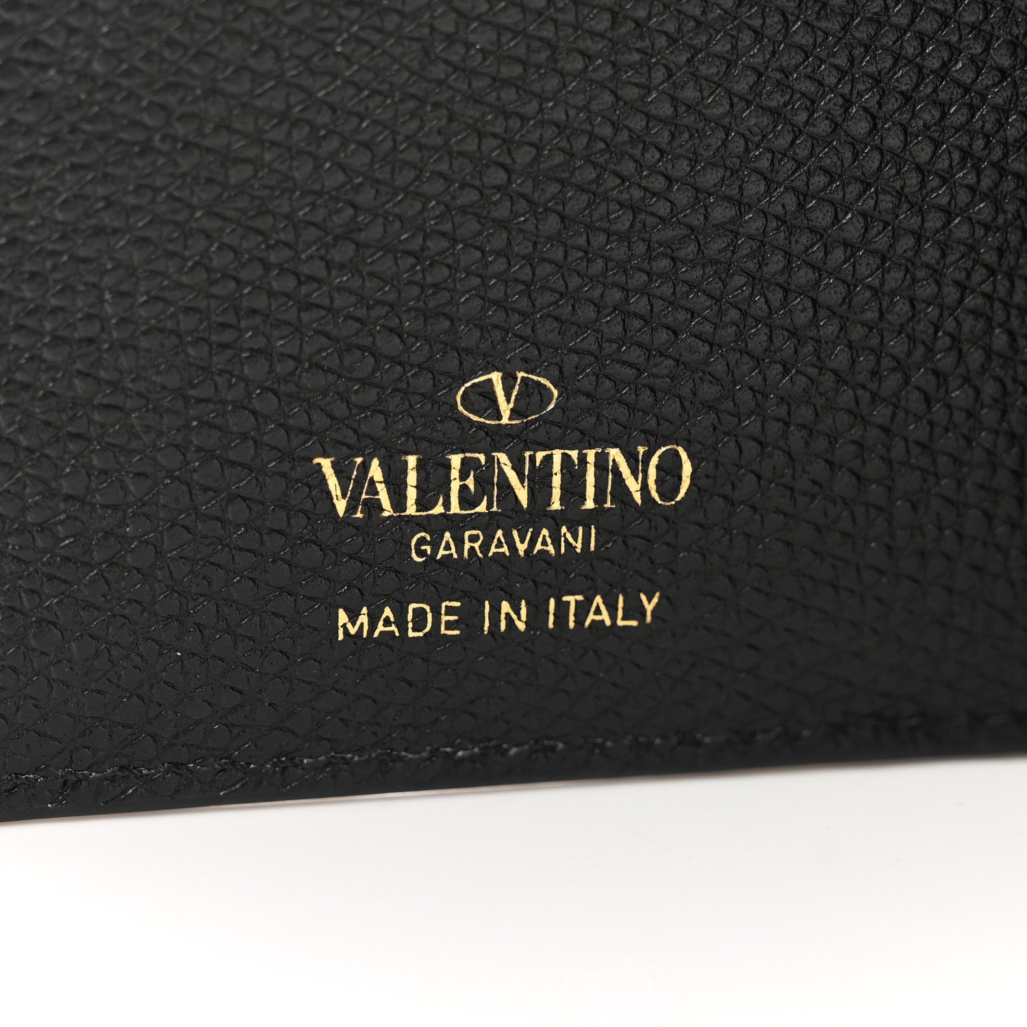 Valentino Garavani Grained Calfskin VLogo Coin Case Card Holder Black 6 of 7