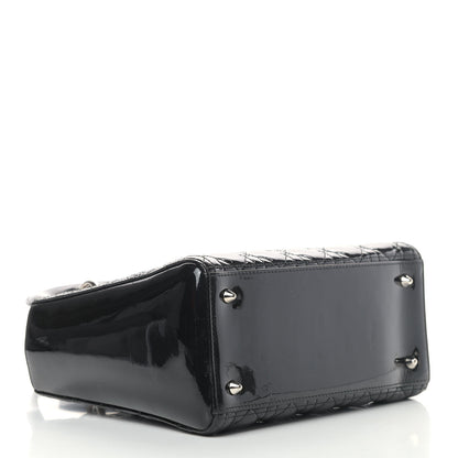 Christian Dior Patent Cannage Medium Lady Dior Black 3 of 12