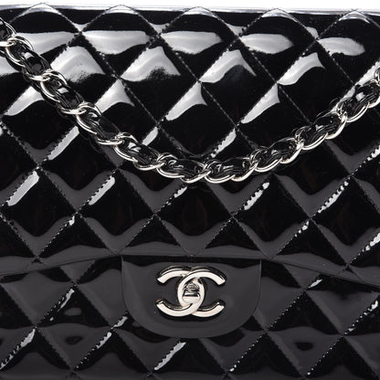 Chanel Patent Quilted Jumbo Double Flap Black 10 of 10