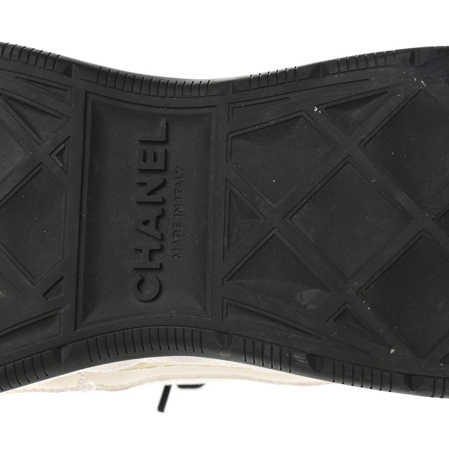 Chanel Velvet Calfskin Mixed Fibers CC Sneakers 38 Ivory Black 7 of 8