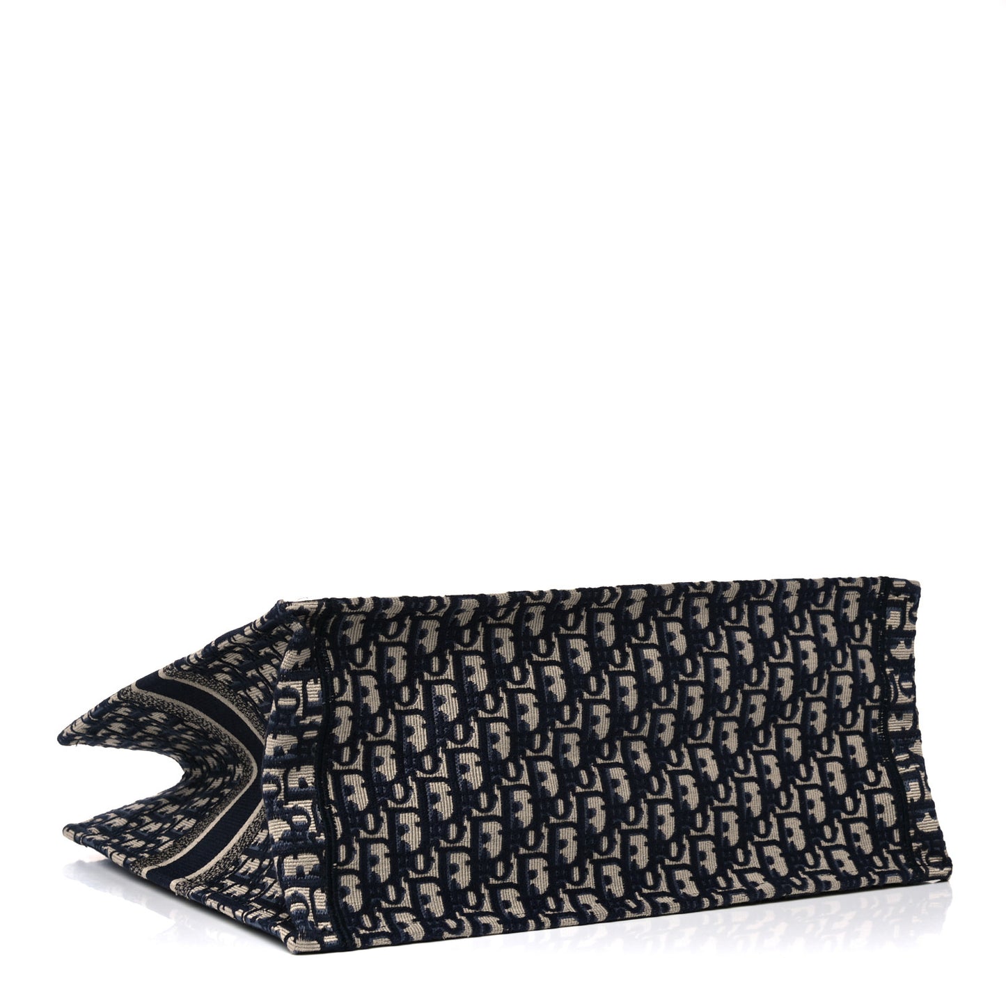 Oblique Book Tote Blue Multicolor