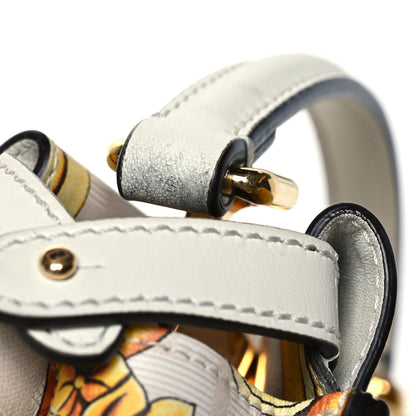 Fendi X VERSACE Vitello Seta Nappa Fendace FF Baroque Mini Peekaboo Iconic Satchel White Ice Gold 13 of 13