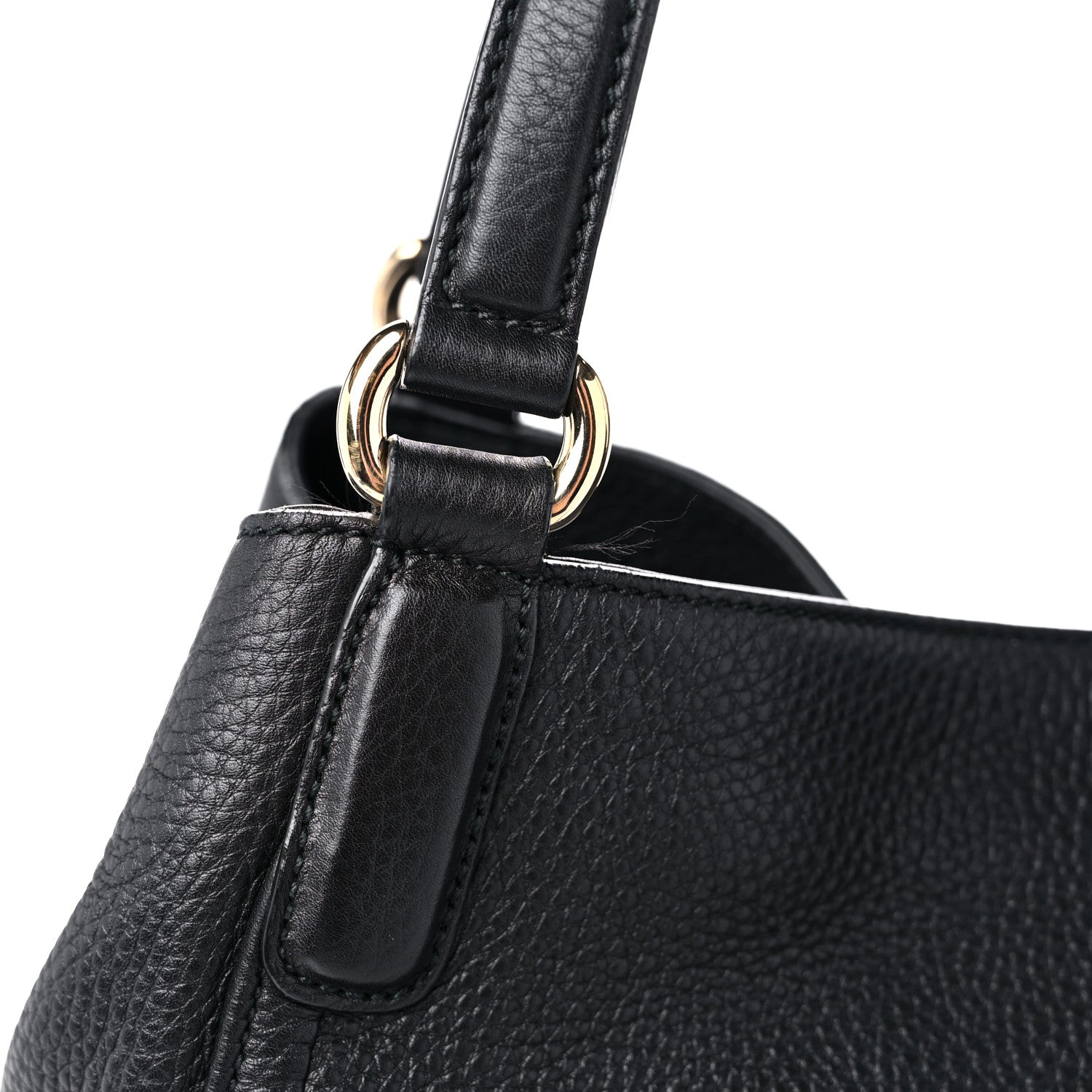 Gucci Pebbled Calfskin Medium Soho Shoulder Bag Black 15 of 18