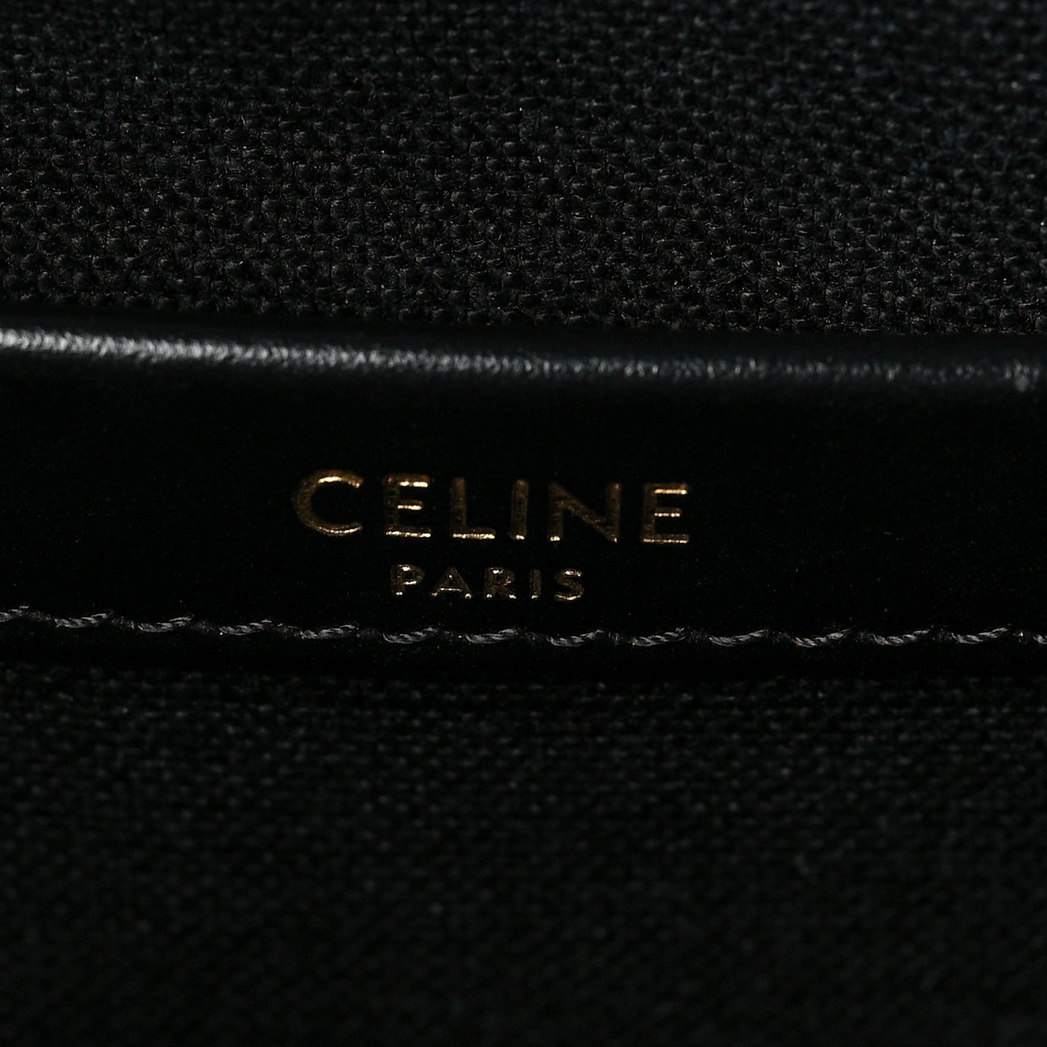 Celine Canvas Calfskin Small Cabas Thais Natural Black 6 of 7