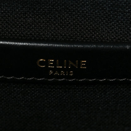 Celine Canvas Calfskin Small Cabas Thais Natural Black 6 of 7