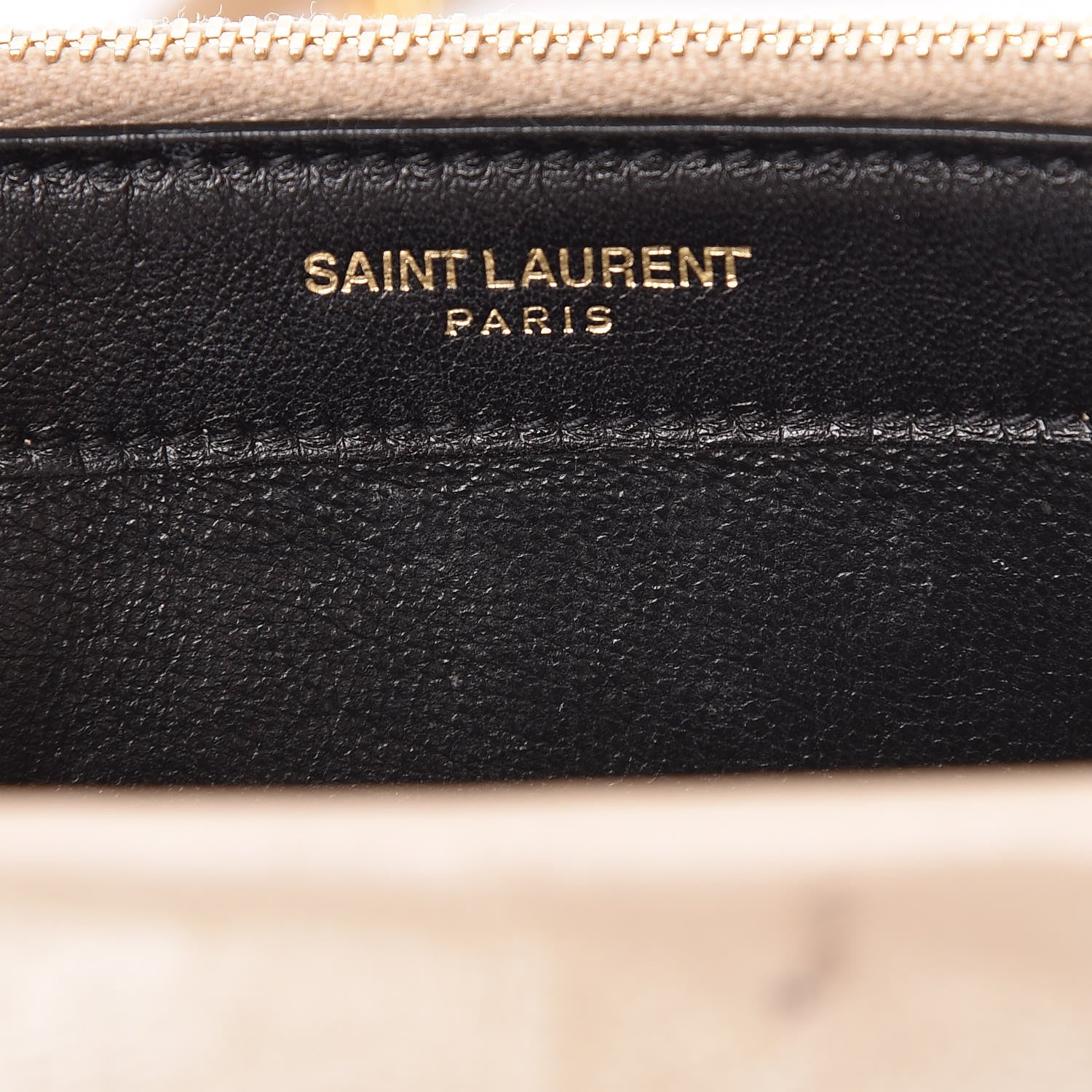 Saint Laurent Metallic Fabric Monogram Envelope Chain Wallet Light Gold 6 of 18