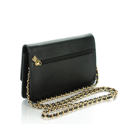 Chanel Caviar Timeless CC Wallet On Chain WOC Black 3 of 8
