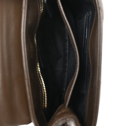 Saint Laurent Calfskin Y Quilted Monogram Toy Loulou Crossbody Bag Soil Brown 5 of 12