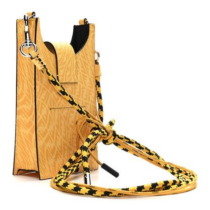 Fendi X SARAH COLEMAN Glazed Fabric Micro FF Vertigo Phone Holder Cyber Mimosa 3 of 14