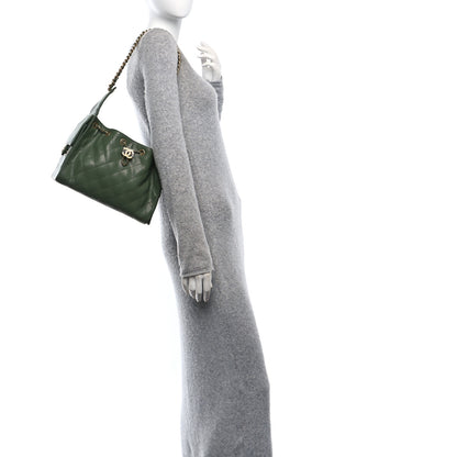 Chanel Caviar Quilted Small Chanel 25 Handbag Khaki 3 of 10